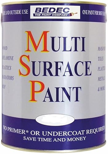SuperGift.com 750ml Soft Satin Multi-Surface Paint, Durable Interior and Exterior Finish for Wood, Metal, Plastic, Masonry, Furniture, Cabinets, Doors, DIY and Home Improvement Projects - Light Grey