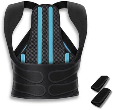 NP'MEDICAL ® Correcteur de posture homme et femme | Redresseur de dos avec ceinture lombaire dorsale | Soulage les douleurs et redresse dos | Orthèse maintien du dos, du cou et des épaules (L)