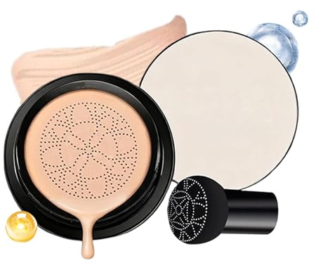 Kuddfoundation Fuktgivande Smink Med Applicerare | Fuktgivande CC-kräm För Ansiktet, Foundation Och Concealer För Mogen, , Känslig Och Fet Hud Daglig, Dejt, Hemma, Resa,