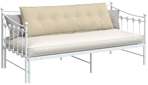 vidaXL Ryggkudde Kräm 160 x 19 x 50 cm tyg