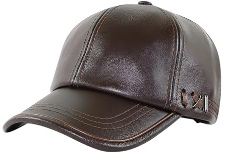 Gorra deportiva de piel sintética – Gorra de béisbol ajustable de estilo vintage impermeable al aire libre para mujer, elegante gorra unisex para viajes, senderismo, sombrero ligero con aspecto de
