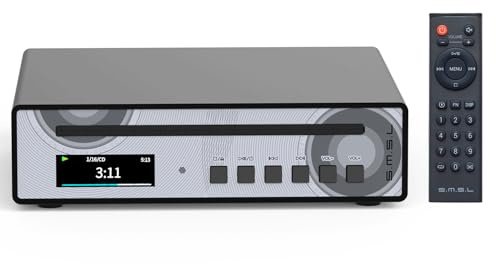 SMSL PL100PRO CD-spelare 2X CS43131 High-End DAC Chips RCA/optisk/koaxial/XLR balanserad/3,5 mm och 4,4 mm hörlursutgång 200 mW 32 Ω, förlustfri MQA-uppspelning, CD-R/CD-RW/MP3-skiva med fjärrkontroll