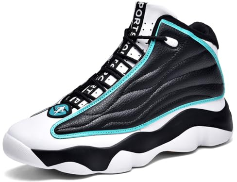 Men's Basketball Shoes Breathable Non-Slip Athletic Sneakers for Training and Outdoor Sports (Black,9)
