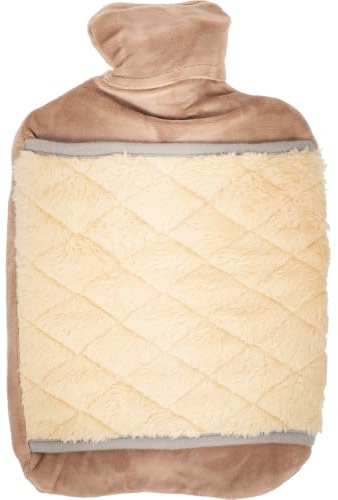 Healeved Bolsa de Agua Caliente Portátil de 2000ml Funda de Algodón y Pvc, Calentador Reutilizable para Aliviar Resfriados y Articulaciones en Invierno Frío Color Aleatorio