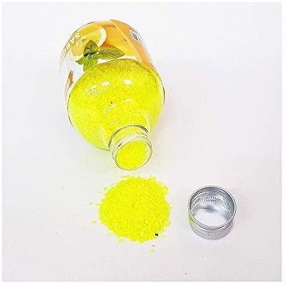 Trade Shop Traesio Sabbia Profumata Decorativa Granulare, Giallo Limone, Composizione Centrotavola, 350 Gr