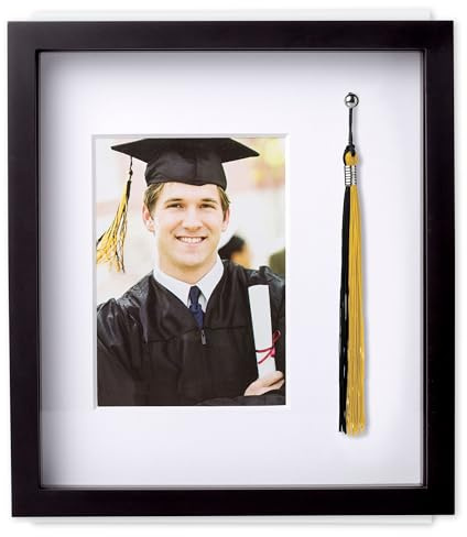 Pearhead Tassel and Picture Graduation Frame, Photo with Tassel Holder, Perfect Graduation Party Centerpiece and Keepsake, Great Gift for Graduates, Parents, and Grandparents, 5x7 Photo Insert