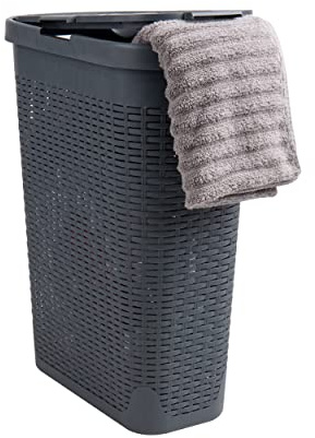 Mind Reader Cesta delgada para la colada con asas para la colada