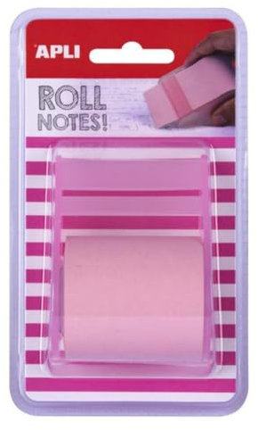 APLI 18192-Rolle Haftnotizen 50 mm x 8 m pastellrosa