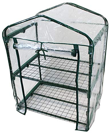 Linxor - Serre de Jardin 2 étagères 69 x 49 x 90 cm Transparente en Plastique PVC