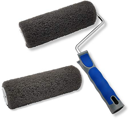 DEWEPRO Beschichtungsroller für Spachtelmasse inkl. einer Ersatzrolle - Rollspachtel - 230mm breit