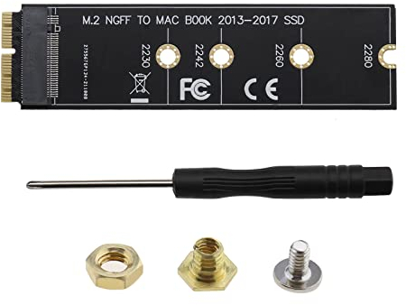 VGOL M.2 NVME SSD Convertir Adaptador SSD a NVME Convertidor Disco Duro Tarjeta Adaptadora Compatible con MacBook Air Pro Retina 2013-2017 NVME SSD Kit de actualización para A1465 A1466 A1398