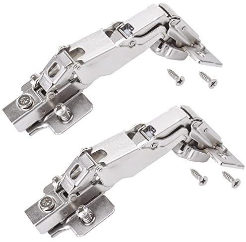 SOTECH 2 pièces Charnières grand angle T52 Butée d'angle 165° Paumelle à boîtier grand angle Charnière à boîtier Soft-Close incluse plaque de montage