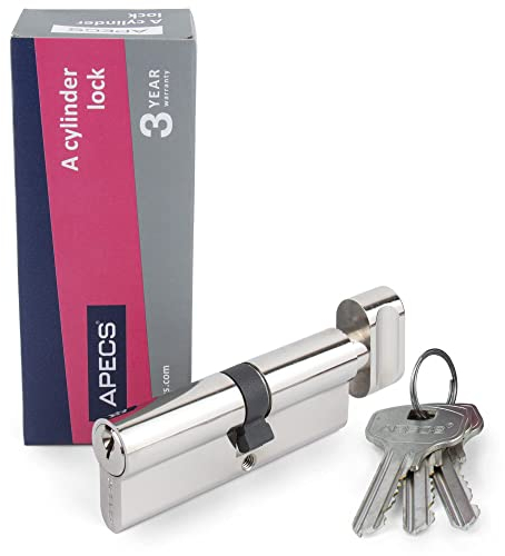 EC-90(45C/45)-C - Cilindro de cierre con pomo para cerradura de puerta con 3 llaves