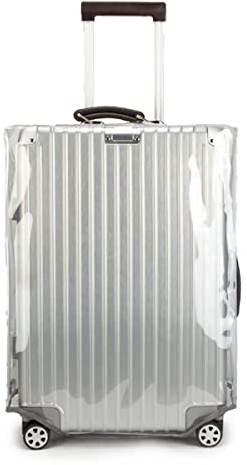 Wasserdichte Kofferabdeckung, Trolley Case Schutzhülle, Koffer Gepäckschutz, PVC Wasserdicht Gepäckabdeckung, Reisekoffer-Schutzhülle Gepäck Cover, Transparente Kofferschutzhülle (Silber Rand 20)