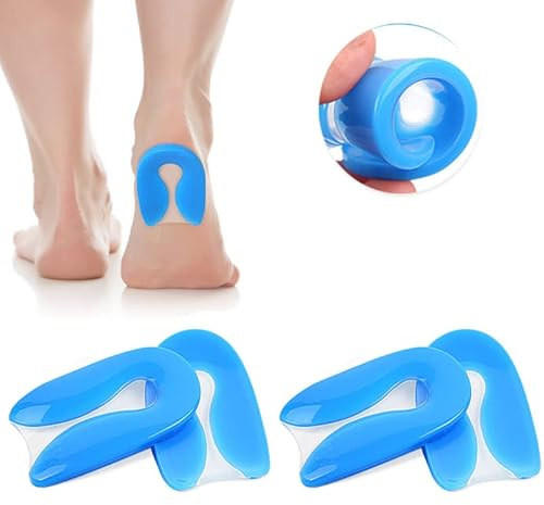 Youery Talonnettes en Gel, 2 Paires | Coussin Talon, Épine Calcanéenne Silicone, Soulage Douleurs Pieds, Tendinite et Fasciite Plantaire, Orthopédique