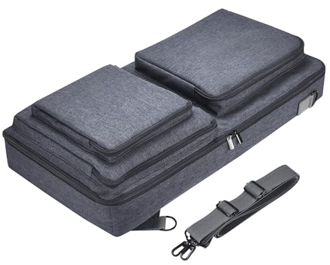 Yaowanguan Étui pour Pioneer DJ DDJ-SR2/SR,pour Native Instruments Traktor Kontrol S4 Mk3,pour Hercules Inpulse 500,Housse de Transport,Sac à bandoulière,Sac à Dos pour écouteurs,Tablette,câble(Bleu)
