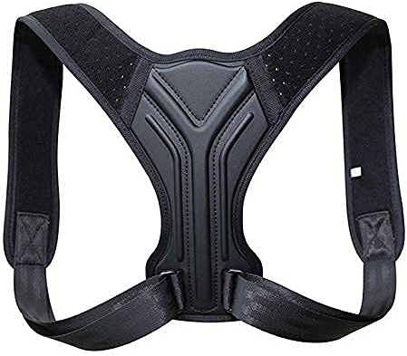 SHERAF Haltungskorrektur, Haltungskorrektur, Rückenbandage, verstellbare Haltungsbandage für den oberen Rücken, Schulter, Schmerzlinderung, Haltungstrainer, Stützbandage (schwarz, L) Lofty Ambition