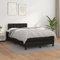 Willood Boxspringbett mit Matratze Schwarz 120x200 cm Kunstleder Kunstlederbett Polsterbett Bettgestell Bett Hotelbett Schlafzimmerbett Bettrahmen LattenrostKnöpfe