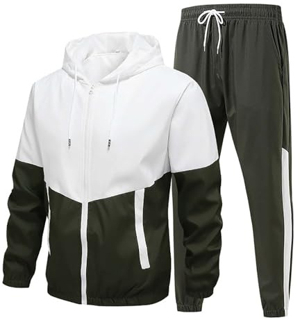 2 film tuta da uomo [primavera dinamica e ] set maglione sportivo leggero e traspirante per allenamento pantaloni tuta, Mimetico, 6XL