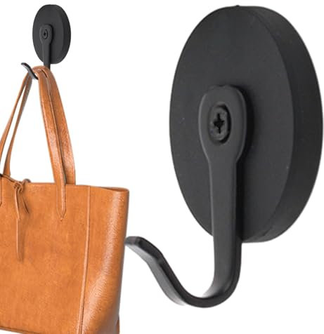 Mbiyhgta Crochet magnétique robuste | Crochet magnétique réutilisable sans clous – Crochets de porte robustes et robustes pour guirlandes, panneaux, couronnes, porte-clés de sac à main, ABS + aimant