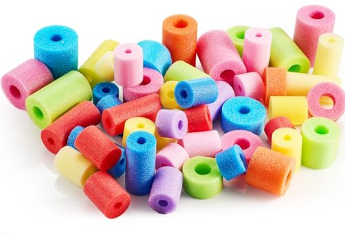 Frienda 50 Pcs Pool Noodle Bits, 1.18-2.36 Dia., Pastel Colors