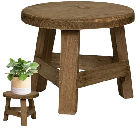 Générique Support Plan en Bois, Tabouret en bois, Support pour pot de fleurs, Petit Tabouret pour Plant D'intérieur, TabouretHaut, Petit supports rond pour Le Jardinage et La Décoration