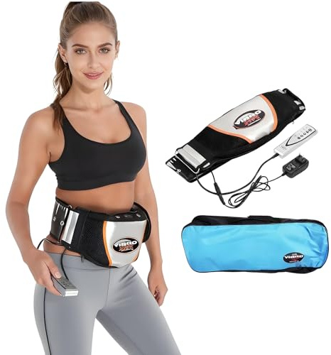 Ceinture de massage, Ceinture amincissante à 5 modes de vibration avec fonction de chauffage et réglable à 140cm, Appareil d'entraînement des muscles abdominaux pour brûler les graisses, raffermir