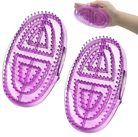 2 Cepillos de Masaje Corporal Profesional,Cepillo de masaje de Meridianos Ergonómico y suave con la piel,para Cuidado Corporal y Alivio Tensional,Espalda,Vientre,Piernas y Relajación