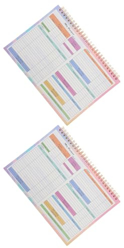 jojofuny Lot De 2 Carnets De Comptabilité Suivi Des Dépenses Organiseur De Caisse Suivi Des Paiements De Factures Livre De Budget Mensuel Grand Livre De Comptabilité Carnet De