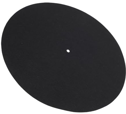 Annadue Skivbordsmatta, 30x30 Cm DJ Scratch Slipmatta med Antistatisk och Hängande Design, för -fonografspelare Filtskivaplatta
