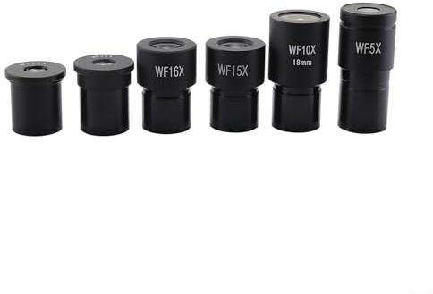 Oculaire de microscope biologique, objectif large champ de vision, 23,2 mm de diamètre, construction en alliage d'aluminium et verre, pour microscopes monoculaires (WF15X/13)