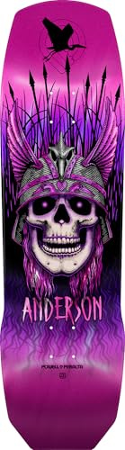 Powell Peralta Andy Anderson Heron 7-Ply Maple Skateboard Deck, Pink Foil, 9.13 x 32.8