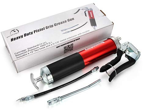 Dromedary Fettpresse, 4500 psi, robust, schnurlos, professionell, Pistolengriff mit Flex-Schlauch