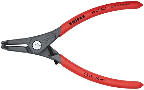 KNIPEX Tools 49 41 A21 Precision Circlip Snap-Ring Pliers with Limiter, External 90-Degree Angle