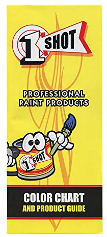 1 Shot Color Chip Chart & Guide showing all 44 Solid Colors and Pearlescent Colors by One Shot