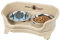 Neater Feeder Express Elevated Dog Bowls by Neater Pet Brands – Dog Bowls with Stand - Stainless Steel Food and Water Bowls – Raised Dog Bowl Set for Small Dogs, Almond