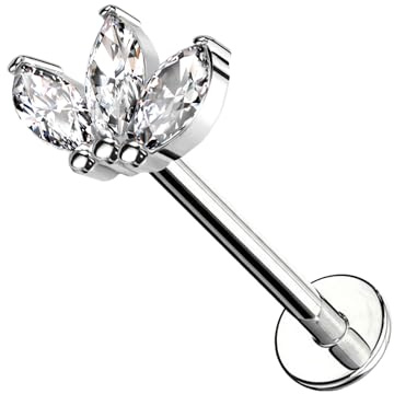 AWAKEN Piercing Labret Acciaio Chirurgico Filettato Internamente Stud Orecchini Borchie Cartilagine Helix Tragus Conch Medusa Daith Piercing a Bottone