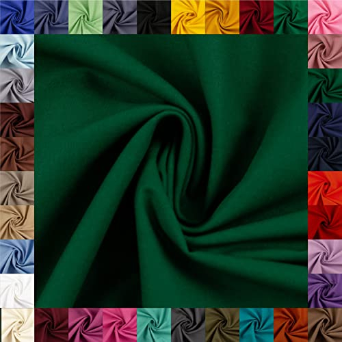 Swafing Heide Baumwollstoff Webware Uni Coupon (Dunkelgrün, 1m) - 36