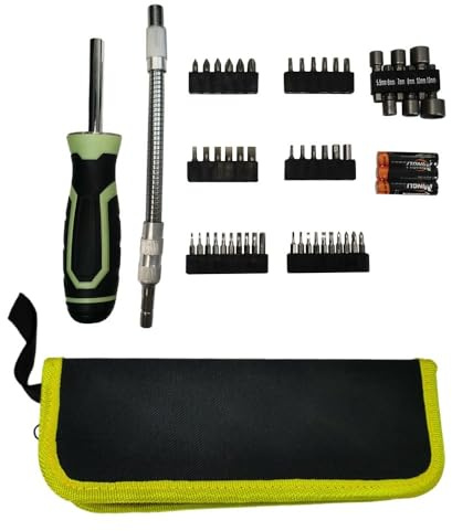 EURO VANADIUM - 50-teiliger magnetischer Multi-Bit-Schraubendreher mit LED