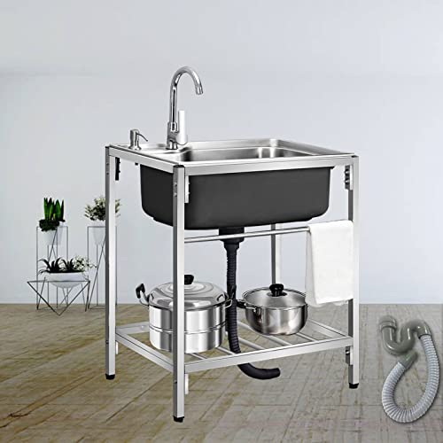 304 Edelstahl Waschbecken, Mobiles Küche Spültisch, Freistehendes Spüle, Camping Waschbecken, Standwaschbecken, Küchenspüle, Standwaschbecken, Outdoor Küche