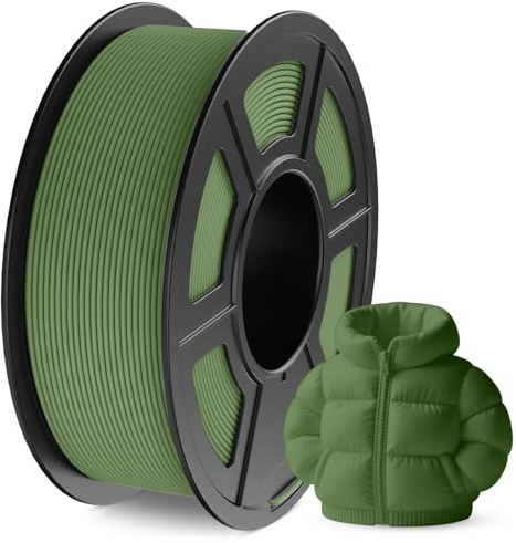 JAYO Filamento PLA Matte 1.75 mm per Stampante 3D, Precisione Dimensionale +/- 0,03 mm, Bobina da 1,1 kg (2,42 libbre), 363 Metri, Verde Oliva
