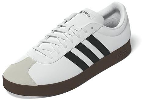 adidas Men's VL Court Base Shoes, FTWR White/core Black/Grey one, 10 UK