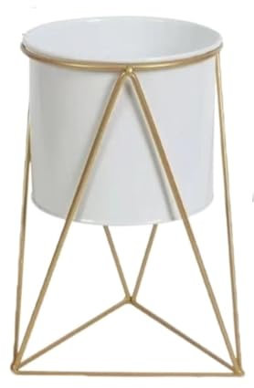 PBENO Flower Pots Creative Flower Pots Decorative Flower Pots Balcony Flower Pots Flower Stand With Shelf Flower Pots Desktop Flower Pots Pot For Plants (Color : Wit, Taille unique : 7.1 * 12.6in)