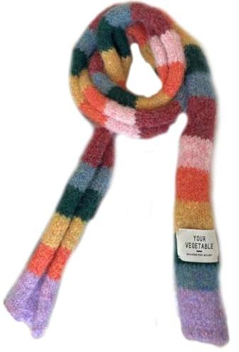 Uqezagpa Sciarpa da donna, Colorblocks, sciarpa a righe, morbida, comoda, per autunno e inverno, comoda, 3, 10*180CM