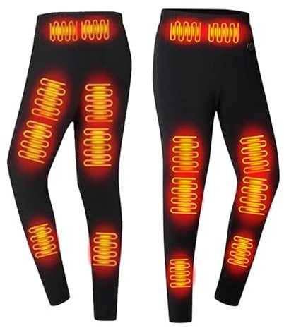Zeiayuas Heated Thermal Trousers Men Functional Underwear Winter Electric Heating Thermal Underwear Bottom Heated Baselayer Pants Leggings