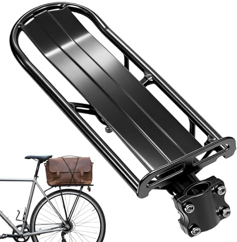 Porte-bagages universel GOMETY pour VTT, vélo de montagne, route et électrique, rétractable, noir, jusqu'à 10 kg, montage siège arrière, aluminium