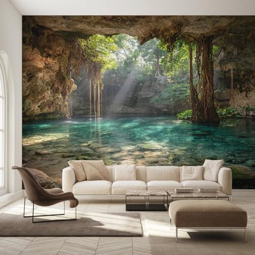 Generico Carta da Parati Paesaggio Naturale 200x140 cm, Fotomurali Paesaggio Foresta Lago Decorazioni Parete, Tessuto Non Tessuto Murale per Camera Letto, Soggiorno, Ufficio, TV Sfondo Y&W25