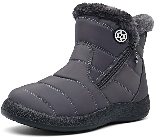 Gaatpot Damvinterstövlar, vattentäta varmt fodrade snöstövlar, vinterskor med kort skaft, boots