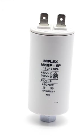 Condensateur moteur 12uf - 450v - MKSP-5P - Miflex - 341con653