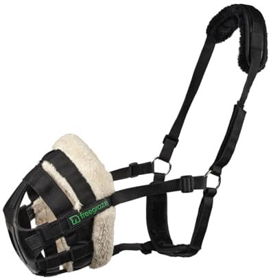 Shires - Weidemaulkorb FreeGraze, Airflow (Pony) (Schwarz)